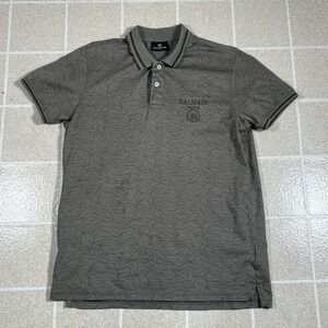 Men's All Over Print Balmain Paris Polo Shirt Size Medium